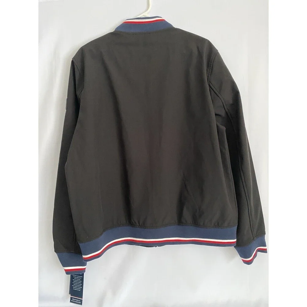 Men's Tommy Hilfiger Lightweight Jacket Black Size Large Full Zip NWT